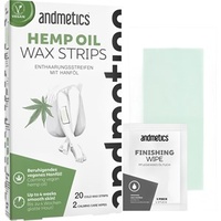 Andmetics Körperpflege Wachsstreifen Hemp Oil Wax Strips 20 x Hemp Oil Wax Strips + 2 x Calming Care Wipes 1 Stk.