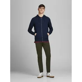 JACK & JONES Basic Reißverschlusspullover Navy Blazer / Regular Fit XS