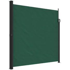 vidaXL Seitenmarkise 200 x 500 cm Dunkelgrün Polyester
