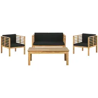 Beliani 4-Sitzer, LOUNGE SET Akazienholz Hellbraun, Pacific