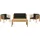 Beliani 4-Sitzer, LOUNGE SET Akazienholz Hellbraun, Pacific
