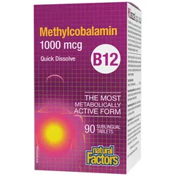 Natural Factors NATURAL FACTORS VITAMIN B12 METHYLCOBALAMIN 1000 MCG (90 SUBLINGUAL TABLETS) (90 Tabletten)