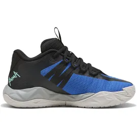 Puma Dagger 2 Mid Basketballschuhe Jugendliche Kinder, Gr. 37.5, Black Bluemazing aquatic Blue Green - 37.5 EU