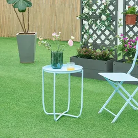 [en.casa] Sandefjord Beistelltisch Ø 40 x 53 cm Himmelblau