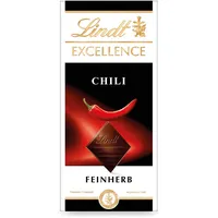 Lindt EXCELLENCE Chili | 100 g Tafel | Feinherbe Schokolade mit Chili-Extrakt für eine feine Schärfe | Zartbitter-Schokolade mit intensivem Kakao-Geschmack