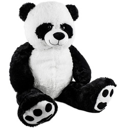 BRUBAKER Kuscheltier XXL Panda Teddy 100 cm groß, Pandabär (1-St., Teddybär Schwarz Weiß), Panda Bär Stofftier Plüschtier weiß