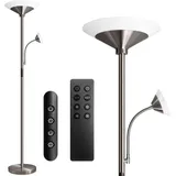 Bbhome Stehlampe Wohnzimmer LED, 27W Deckenfluter LED Dimmbar Mit 6W Leselampe,