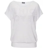 VENICE BEACH Rundhalsshirt Weiß/Flieder 32/34