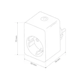 EDO WiFi smart Tuya Schuko-Stecker mit Energiemonitor, 16A 3680W, EDO777486 Edo Solutions