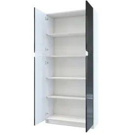 Vladon Logan Aktenschrank 82 x 37 x 185 cm grau