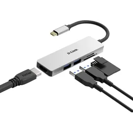 D-Link DUB-M530 5-In-1 USB-C Hub mit HDMI/Kartenleser