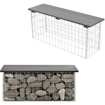 pro.tec Gabionenbank 100 x 45 x 30 cm