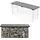 pro.tec Gabionenbank 100 x 45 x 30 cm