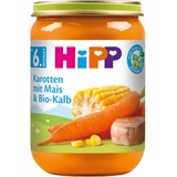 HiPP Bio Karotten mit Mais und Bio-Kalb 190 g