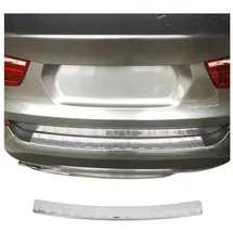 Omac Ladekantenschutz Stoßstangenschutz kompatibel mit BMW X3 F25 2010-2017 Chrom Silber