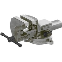 FLEXMO | Profi Schraubstock 125mm | Tischschraubstock für Werkbank | Parallel-Schraubstock | 360° drehbar | aus Gusseisen geschmiedet | inkl. Rohrspannbacken | Qualität von Kögl Anthrazit
