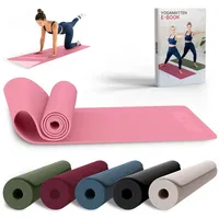 NEOLYMP Yogamatte rutschfest Gelenkschonende Fitnessmatte Größe 183L x 61B x 0,5D cm in Pink Altrosa