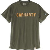 CARHARTT Force Flex Block Logo T-Shirt, grün, Größe 2XL