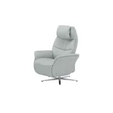 HIMOLLA Fernsehsessel 7051 Leder 74 x 113 x 86 cm Blau mit Kopfteil