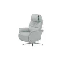 HIMOLLA Fernsehsessel 7051 Leder 74 x 113 x 86 cm Blau mit Kopfteil