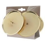 Decoris Kaemingk Metall-Adventskerzenhalter Ø 8 cm, hellgold