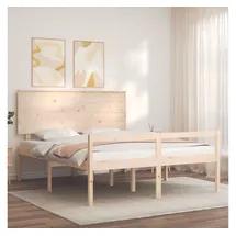 vidaXL Seniorenbett Mit Kopfteil 160x200 Cm Massivholz Vidaxl