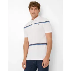 Poloshirt BRAX "Style PARKER", Herren, Gr. XXXL (58/60), weiß, 96% Baumwolle, 4% Elasthan, Kurzarm, Shirts
