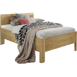 Holzbett WIEMANN "Bern", beige (bianco, eiche, dekor, bianco, eiche, dekor, bianco, eiche, dekor), B:129cm H:88cm L:217cm, Betten, 4-fach Liegehöhenverstellung