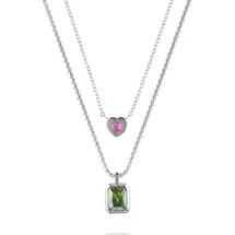 Guido Maria Kretschmer Kette COLORFUL grün/silber