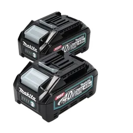 Makita Akku Set 2x BL 4040 40 V max. 4,0 Ah XGT Li-Ion Akku ( 2x 191B26-6 ) IP64 Schutzklasse mit LED Anzeige