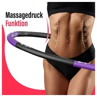Sport-Knight® Hula-Hoop-Reifen Hula Hoop Reifen Premium, 850g-1,2Kg-1,5kg (mit oder ohne Trainingsbuch erhältlich) grau|rosa