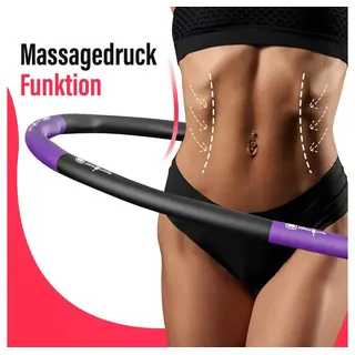 Sport-Knight® Hula-Hoop-Reifen Hula Hoop Reifen Premium, 850g-1,2Kg-1,5kg (mit oder ohne Trainingsbuch erhältlich) grau|rosa