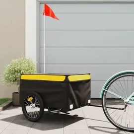 vidaXL Fahrradanhänger schwarz/gelb 2018