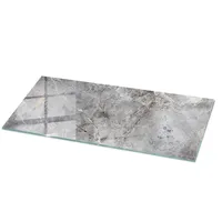 Tulup Tischplatte, Grau, Hellgrau, Glas, 125x50x0.4 cm, Esszimmer, Tische,