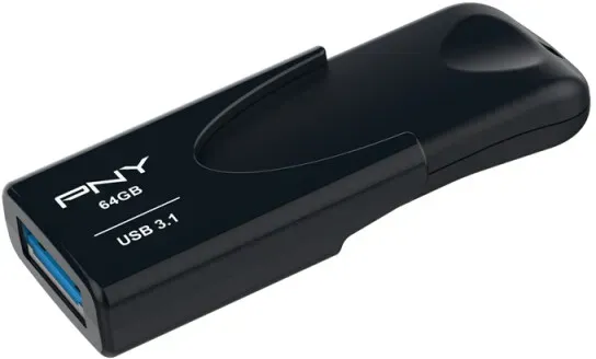 PNY Attaché 4 USB-Stick 64 GB USB Typ-A 3.2 Gen 1 (3.1 Gen 1) Schwarz