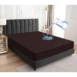 Matratzenschoner, wasserdicht, Einzelbett, 90x190 cm, Matratzenbezug, wasserdichtes Spannbetttuch, Matratzenschoner mit Gummiband, Matratzenbezüge, Coffee