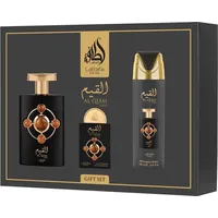 Lattafa Pride Al Qiam Gold Eau de Parfum 100 ml + Eau de Parfum 20 ml + Deodorant 200 ml Geschenkset