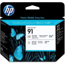 HP 91 schwarz photo + grau hell