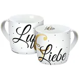 Geda Labels Tasse Luft & Liebe Echtgold in Weiß - 300 ml | Gr.: onesize