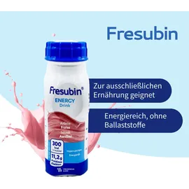 Fresenius Fresubin ENERGY Drink Erdbeere | Trinknahrung hochkalorischer Energy Drink Erdbeere 6x4x200ml Trinkflasche