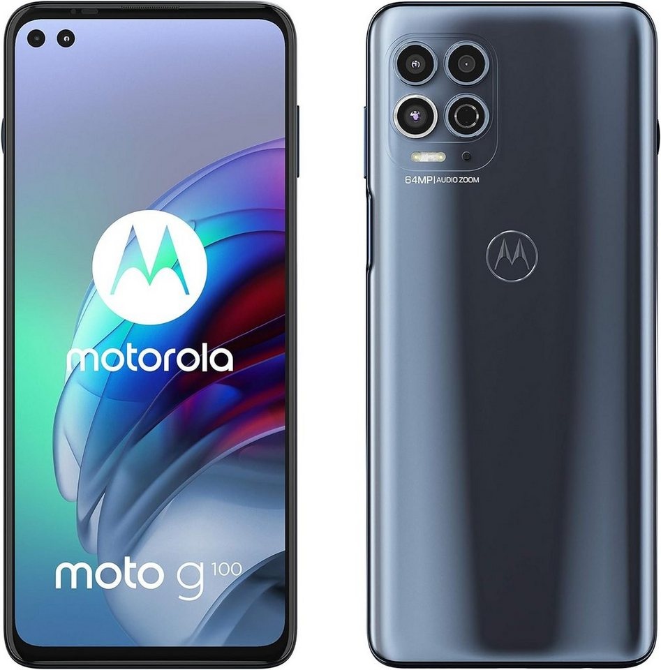 Motorola Motorola Moto G100 128 GB Slate Grey Neu Smartphone (6,7 Zoll, 128 GB Speicherplatz, 64 MP Kamera) grau