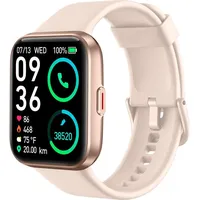 MODFU Smartwatch, Smartwatch Damen Herren, 1,7" Fitness Tracker Uhren für Android iOS, IP68 Wasserdicht Pulsmesser Schrittzähler Aktivitätstrack... - Rosa