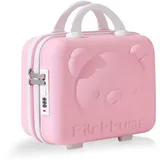 Balakaka Kosmetikkoffer Hartschale 10L mit Griff, Kosmetikkoffer mit Code Wasserdicht und Verschleißfest, Kleine Tragbare Beauty Case Kosmetikkoffer Reise für Damen Mädchen, Rosa