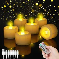 Buudala 6 Stück LED Teelichter Wiederaufladbare mit Fernbedienung und Timer