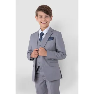 SANDER STELLAN Kinderanzug Jungen Anzug Kommunionanzug in Hellgrau, 6-teilig festlich, elegant grau 122