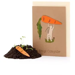 Die Stadtgärtner Osterkarte - Möhrige Ostergrüße