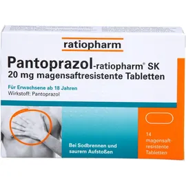Ratiopharm Pantoprazol-ratiopharm SK 20 mg  14 St.