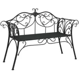 vidaXL Gartenbank 130 x 47 x 90 cm Schwarz