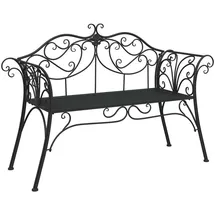 vidaXL Gartenbank 130 x 47 x 90 cm Schwarz
