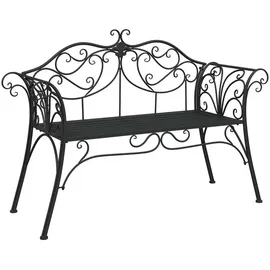 vidaXL Gartenbank 130 x 47 x 90 cm Schwarz